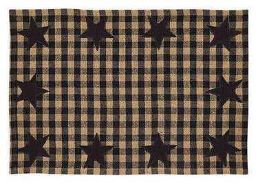 6/Set, Black Star Woven Placemats - The Fox Decor